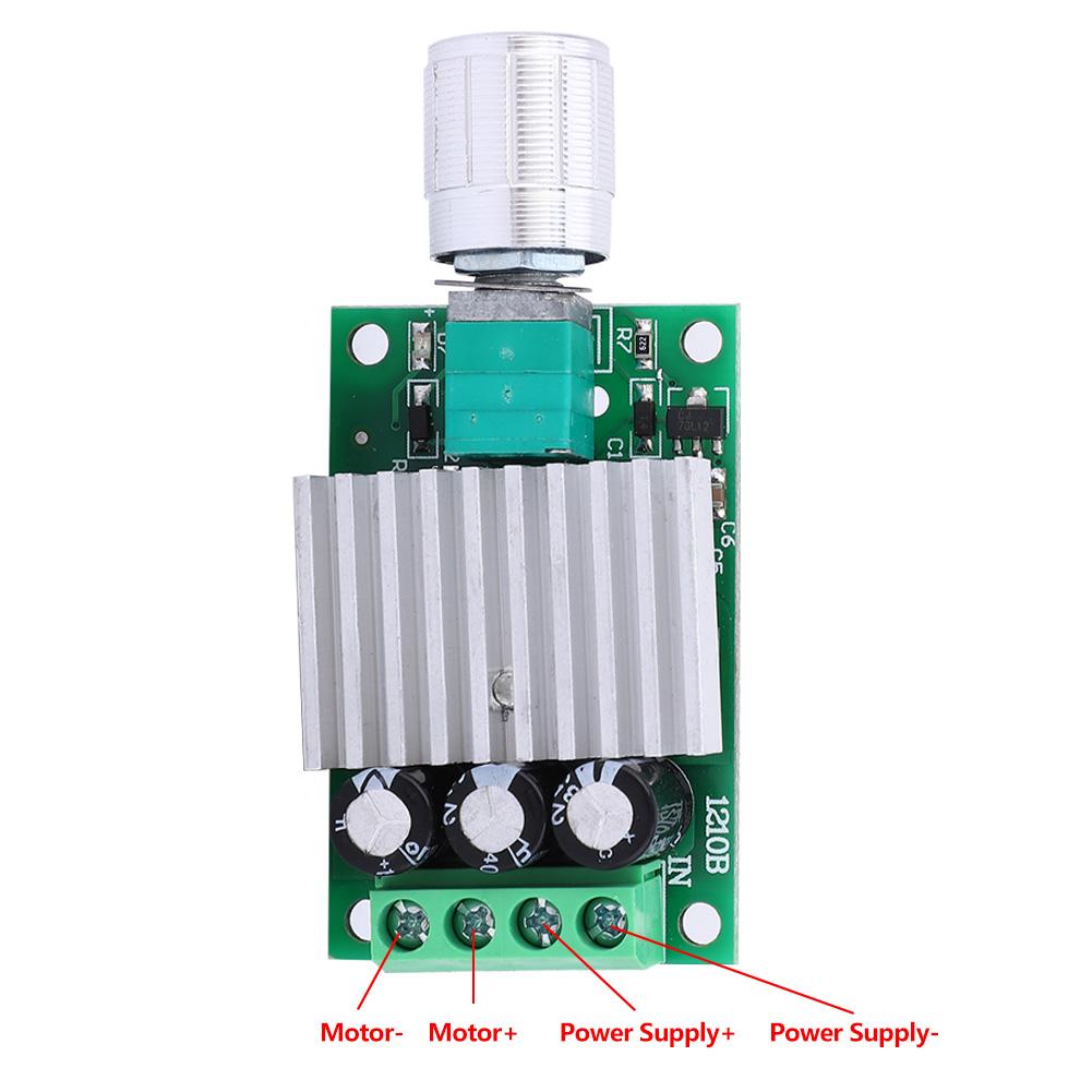 DC 1230V ШИМ Регулятор скорости двигателя постоянного тока Модуль платы 10А Высокомощный регулятор скорости Диммирование
