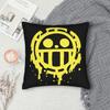 Heart Pirate Luffy Anime Throw Pillow Cover Polyester Cushions For Sofa Vintage Pillowcase