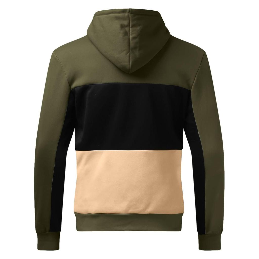 Мужская толстовка с капюшоном, толстовка контрастного цвета, спортивная повседневная