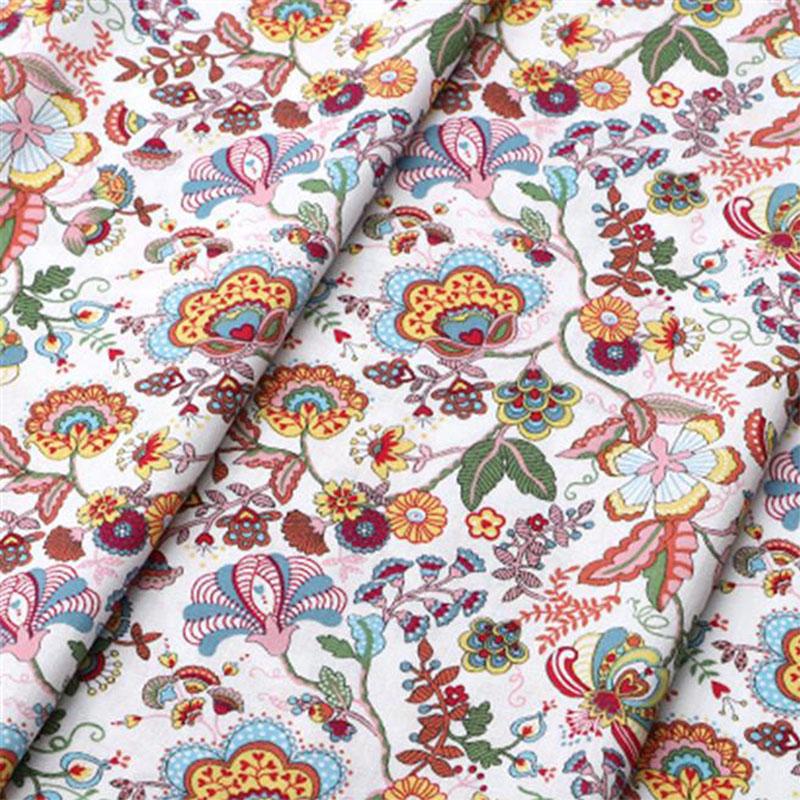 50x150CM Pastoral Floral Twill Cotton Fabric DIY Children's Wear Cloth Make Bedding Quilt Decoration Home