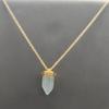 Minimalist Pendant Natural Stone Amethyst Healing Crystal Point Quartz Wire Earring Romantic Jewelry