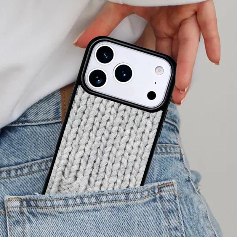 Чехол для телефона для iPhone 17ProMax 12 13 14 15 16e 17 Pro Max Plus Air Cover, связанный крючком, спицами, для шитья