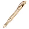 Solid Handmade Brass Gel Ink Pen Retro Twist Pattern Bolt Action Writing Tool