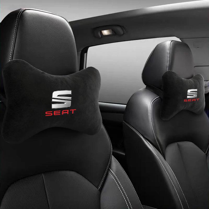 CUBE3 Car Headrest Rest Neck Pillow Cushion Seat Belt Shoulder Pad for Seat Leon Cupra Ateca Ibiza Arona Tarraco Alhambra Accessories