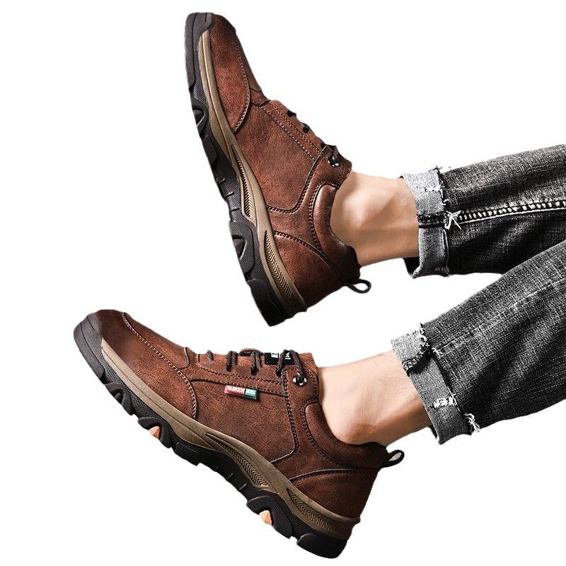 Походная обувь для активного отдыха, износостойкая, ветрозащитная и теплая мужская спортивная обувь, осенне-зимние хлопковые туфли, повседневная обувь, мужская обувь