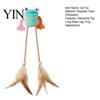 Durable Woven Rope Cat Toy Plush Frog Toy, Interactive Kitten with Bell And Feathers, Pet Supplies for Playtime Long Leg Frog, Chew Indoor Cats