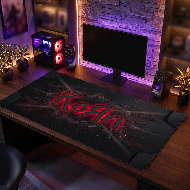 Korn Print Large Mouse Pad Smooth Surface Anti?Slip Desk Mat For Gaming Office Laptop Decoration