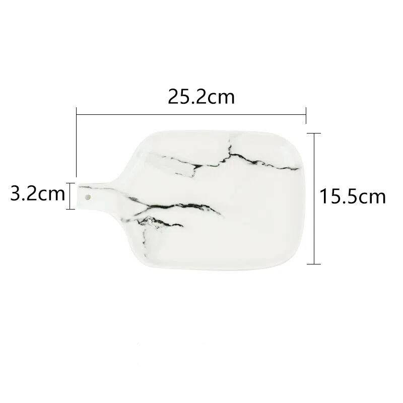 Скандинавский набор керамических мисок под мрамор – Фарфоровая посуда для завтрака, риса, лапши, супа