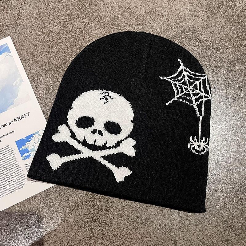Halloween Skull Knit Beanie Warm Street Style Gothic Hat Fall