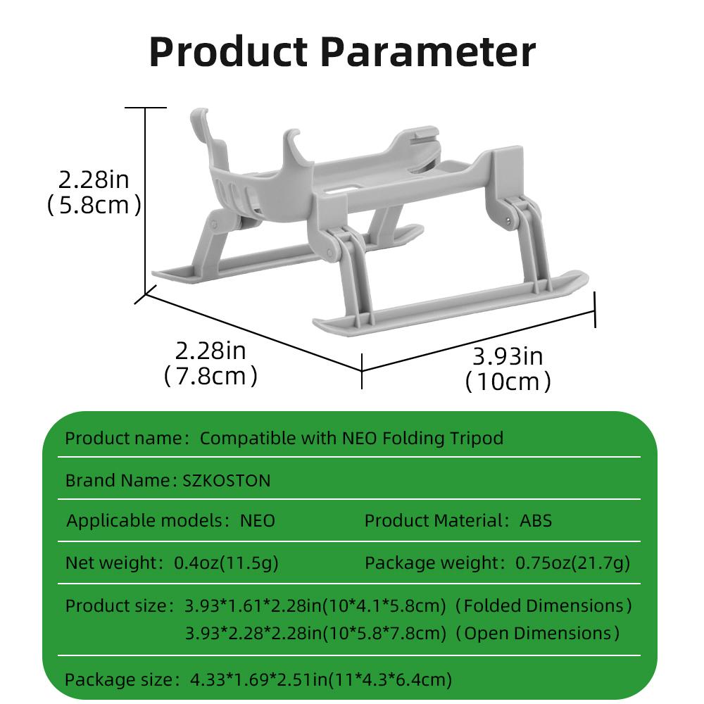 Landing Gear For DJI Neo Height Extender Landing Legs Foldable Quick Release Protection Tripod For DJI Neo Drone Accessories