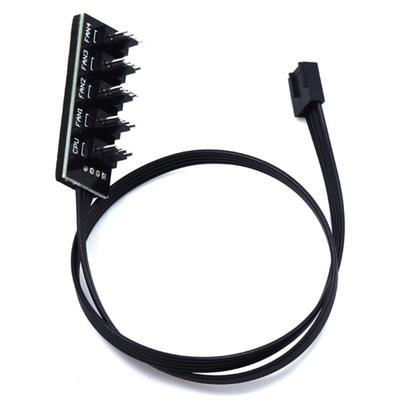 5-ходовой 4-контактный разветвитель питания вентиляторов корпуса CPU Cooler, адаптер PWM для охлаждения