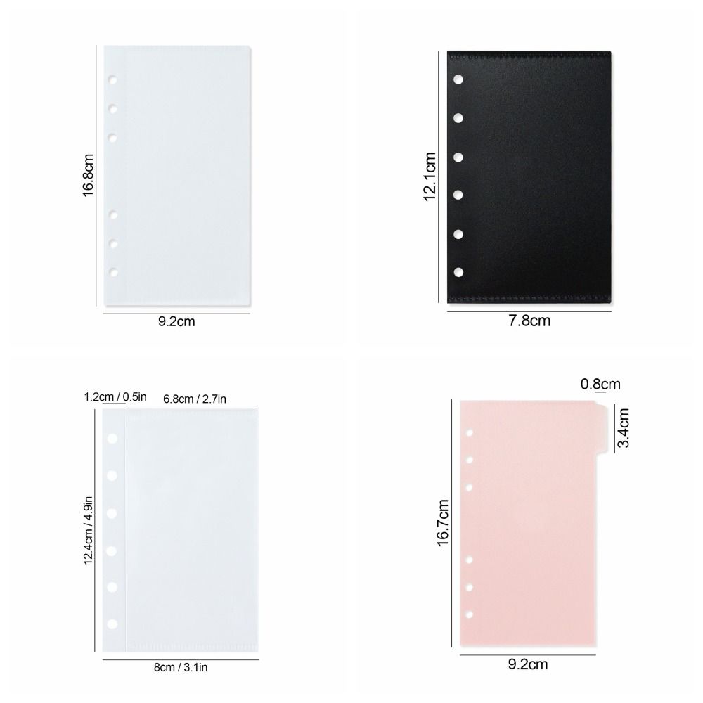 5pcs A6/A7 Binder Folders Inner Page 6 Hole Loose Leaf Inside Paper Star Chasing Supplies