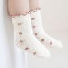 Infant Kids Girl Cotton Socks Baby Ruffles Vintage Floor Socks 0-5Y Baby Children Socks For Princess Cute Socks Flower