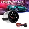 0-90 Ohm Fuel Gauge, Marine Boat Gas Fuel Tank Meter Gauge with LED Backlight, Universal Fuel Level Gauge for AUTO Car Truck Vehicle RV (Black)