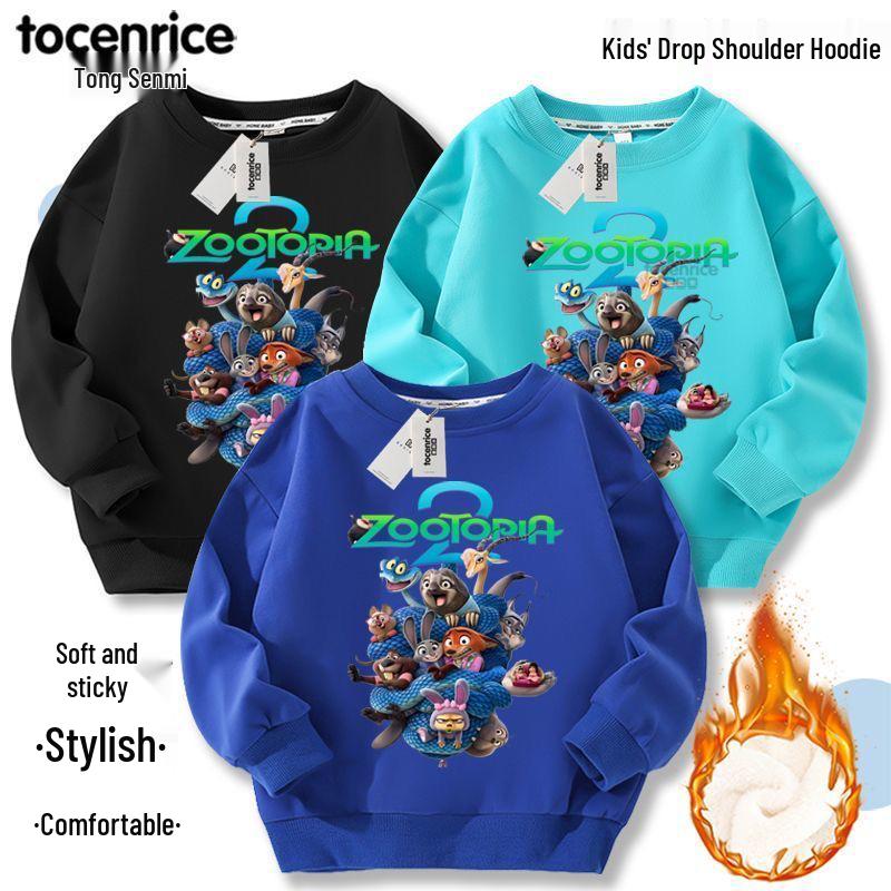 Zootopia 2 Kids' Hoodie: Nick Wilde & Judy Hopps, Autumn/Winter Long Sleeve Base Layer for Boys & Girls, Sizes 8.