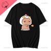 Lovely Bubu Is Throwing Flip-flops At Dudu Since He Teases Bubu T Shirt Bear Tshirt Kawaii Unisex Clothes Unisex Tops Graphic Shirt Unisex