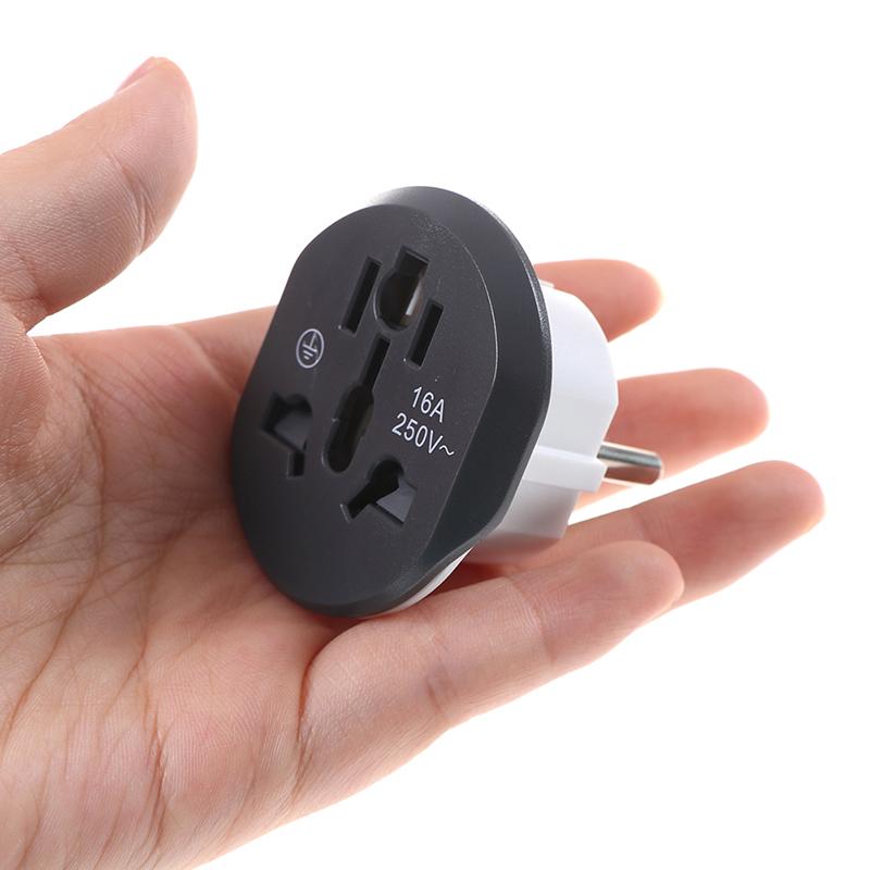 Универсальный адаптер для путешествий по ЕС, 16 А, евроконвертер, вилка переменного тока из Великобритании, США, Австралии в ЕС