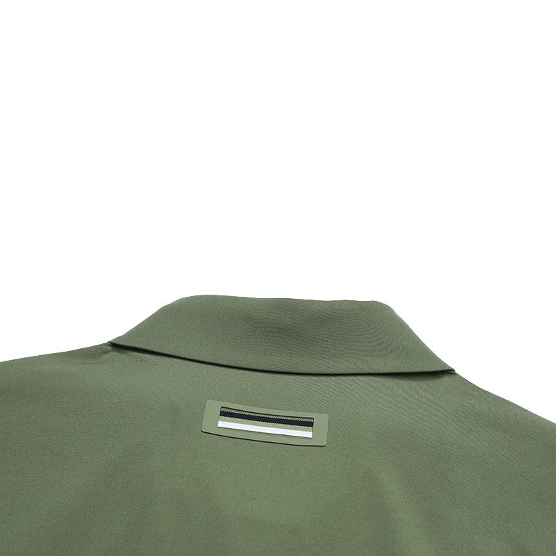 Fila Golf Series Simple Forest Style Casual Sports Outdoor Elastic Comfortable Warm Inner Layer Knitted Long Sleeve Polo Shirt Men Tops A11M545220FKK