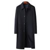 Autumn and Winter Wool Double-sided Woolen Coat Men's Pure Handmade Long Thickened Lapel Coat Plus Size Men's Clothing