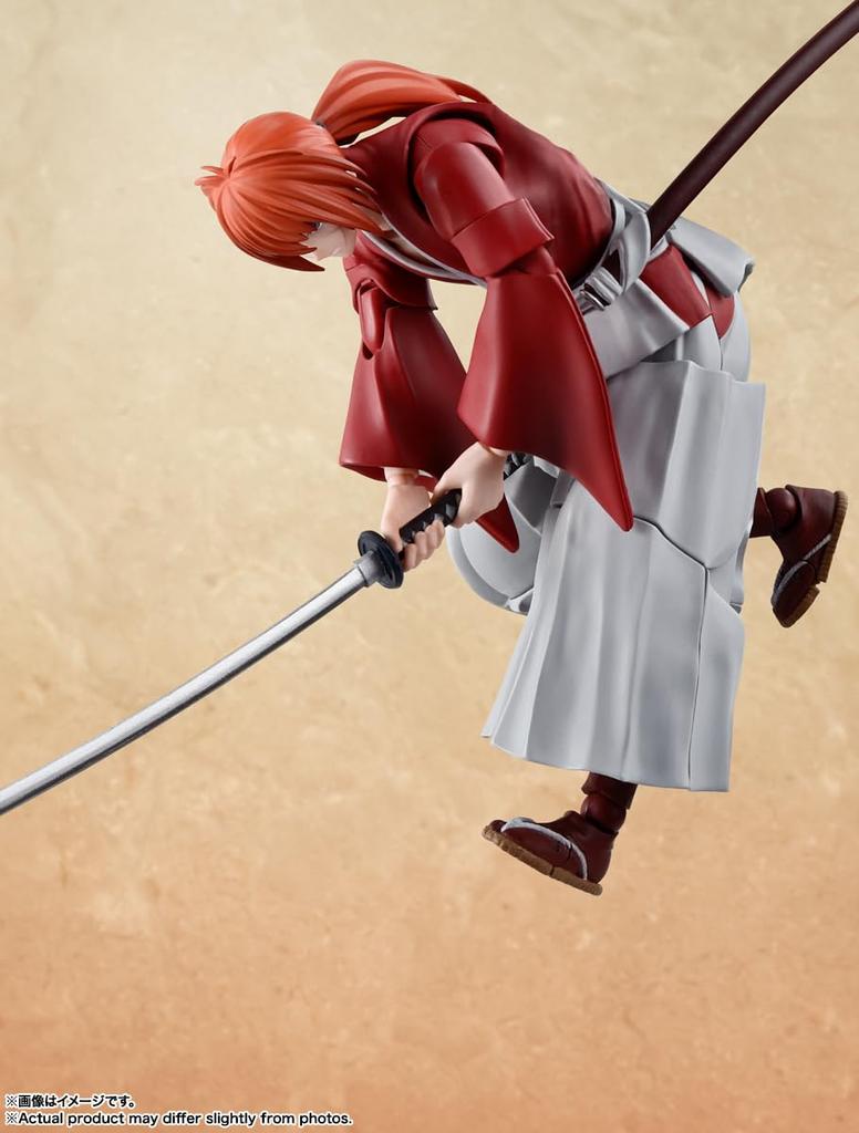TAMASHII NATIONS S.H.Figuarts Rurouni Kenshin: Meiji Swordsman Romantic Story - Himura Kenshin, Approximately 135mm, PVC & ABS Painted Action Figure