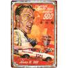 Riverside 500 Stock Car Race Металлический жестяной знак Винтажный 1969 Ретро гоночные сувениры Прочная железная конструкция Гараж для