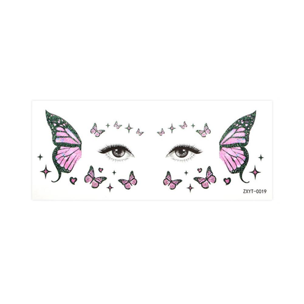 Waterproof Face Tattoo Sticker Realistic Eye Makeup Tattoo Dance Performances