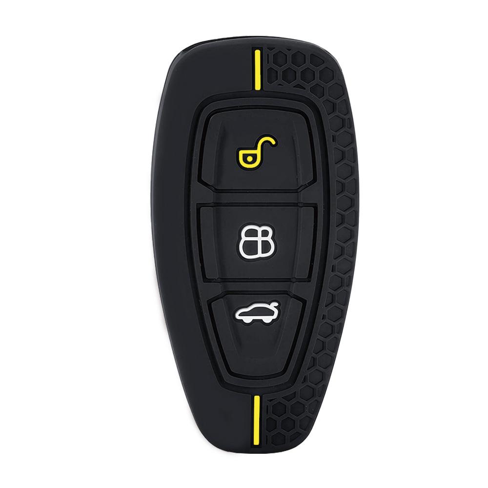 Новый набор ключей для автомобиля Ford ST Fiesta Focus Mondeo Ecosport Kuga Edge Escape Металлический силиконовый чехол-брелок для ключа автомобиля Аксессуары