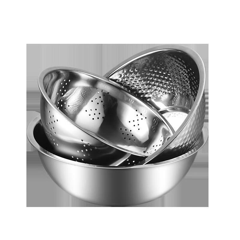 Adneny Stainless Steel Rice Sieve & Drainer Set