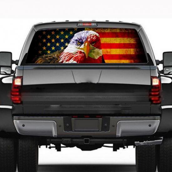 Car Rear Window American Flag Graphic Decal Tint Print Sticker DIY Decoration