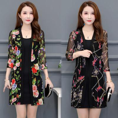 Летний наряд с кружевным солнцезащитным кардиганом, женский топ-шаль средней длины с сетчатым верхом и кондиционером, тонкая куртка больших размеров