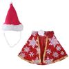 Christmas Pet Outfit for Pet Santa Costume Cape & Headwears Pet Costume Theme Party Photoshooting Pet Clothes