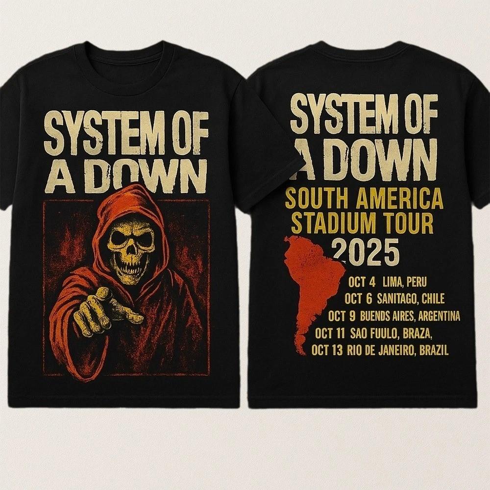 New System Of A Down South America Tour 2025 Shirt Stadium Unisex T-Shirt