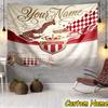 Custom Name As Monaco Fc Crest Tapestry Room Decoration Wall Hanging for Living Room Bedroom, dormitory, Birthday and Christmas gifts