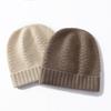 Cashmere Autumn and Winter New Women's High End Solid Color Cable Outdoor Warm Fashionable Knitted Casual Baotou Hat