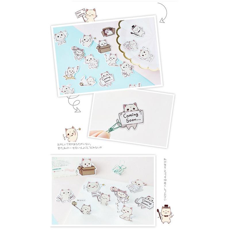 45 шт./упак. кавайные наклейки DIY милый мультфильм милый кот наклейка для украшения дневника