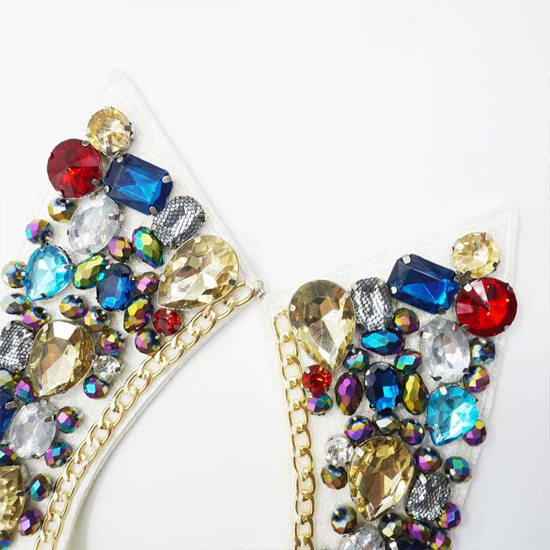 Pearl Women Shirt False Collars Crystal Removable Collar Women Necklace Fake Collar Detachable Diamond Clothing Accessories