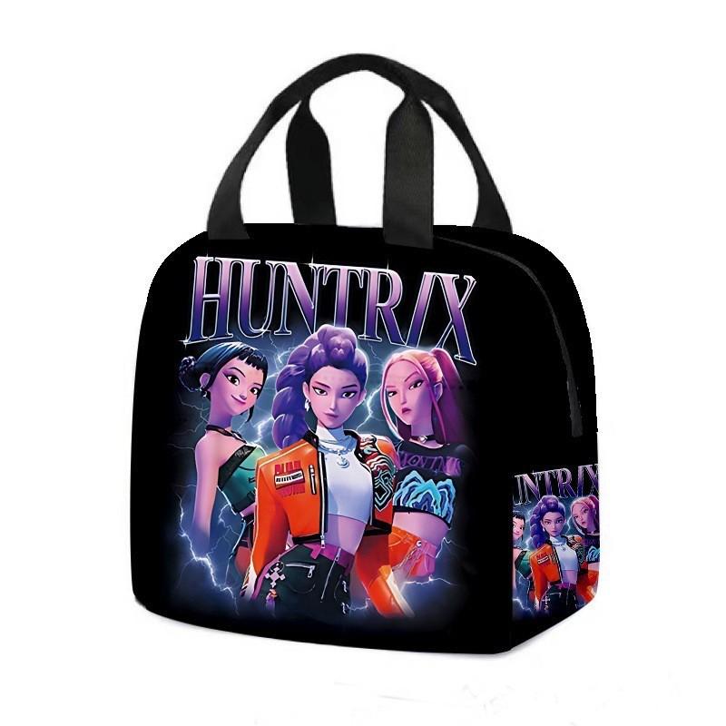 K-Pop Inspired Cartoon Style Insulated Lunch Bag With Handle Foldable Thermal Cooler Kids Teens Aluminum Foil Lining