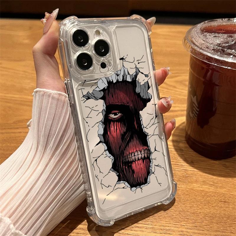 Аниме Атака Титанов Горячий Чехол Для Телефона Для iPhone 17 Air 16 e 15 14 13 12 11 Pro Max Plus Mini SE 2020 2022 Мягкий Ударопрочный Чехол