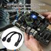 GPU Splitter Cable Double 6 Pin Female to 8 Pin Male Power Adapter Splitter Power Extension Cable for GPU Graphics Card