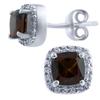 Серебряные серьги с натуральным гранатом 1.39ct (1893838)
