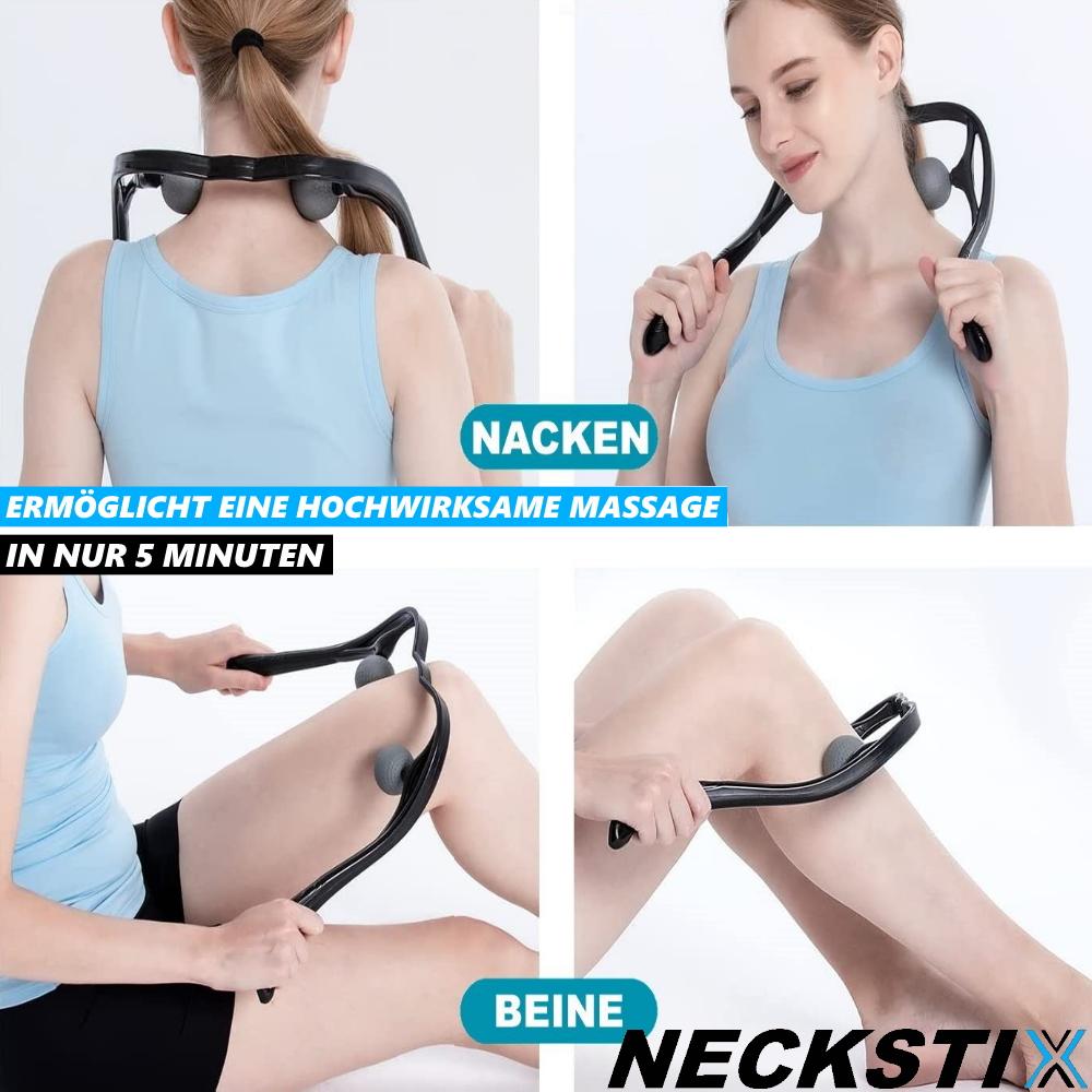 NECKSTIX Neck Massager Neck Legs Massage Roller Self Massage Stick