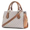 Michael Kors Mk Сумка через плечо Логотип Буквенный значок Покрытие из холста Маленькая сумка-ведро Средняя женская сумка Золотой Слоновая кость Коричневый 32F2G6AC1B-149