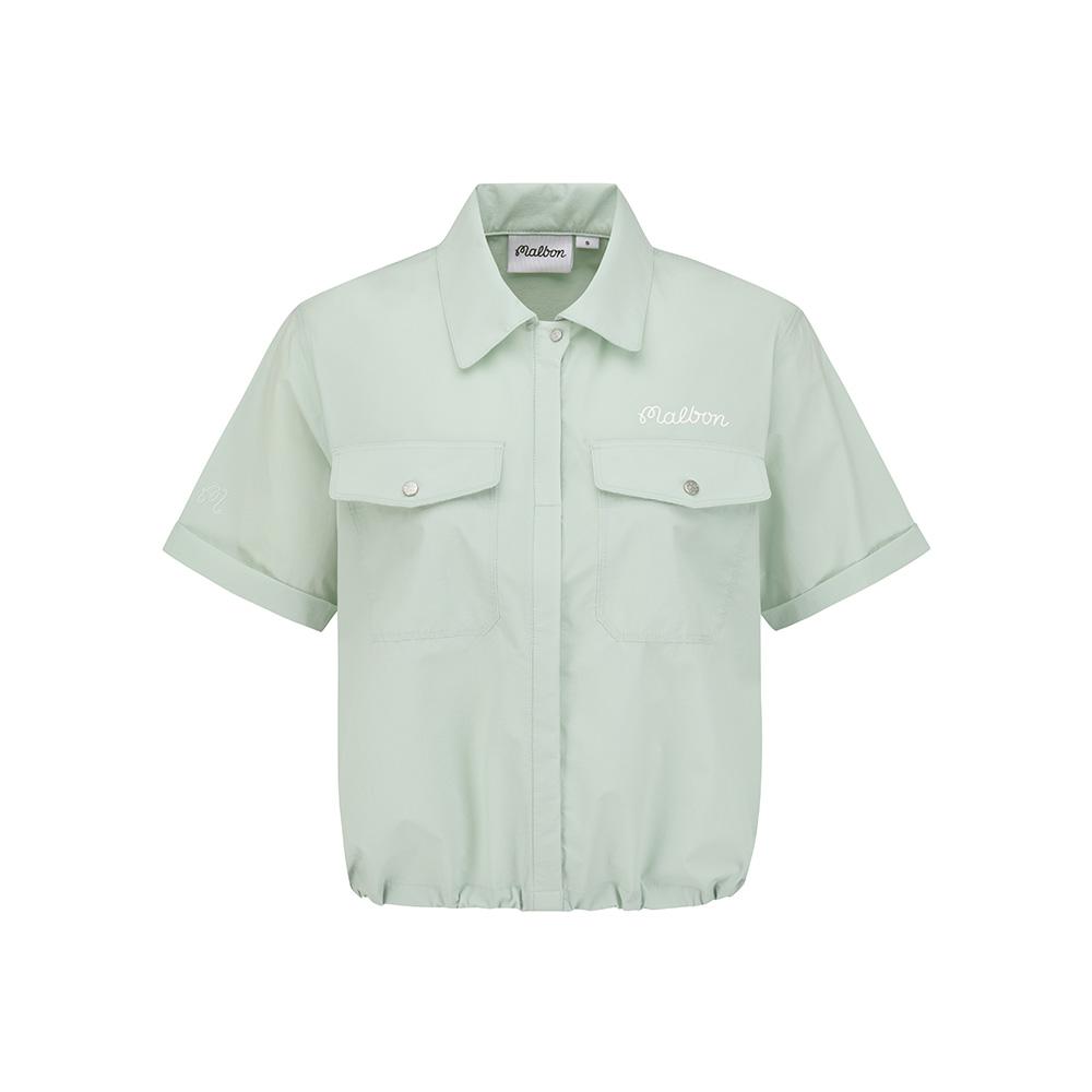 MALBON GOLF Micro Air Dot Out-Pocket Collar Piste Light Mint (Woman)