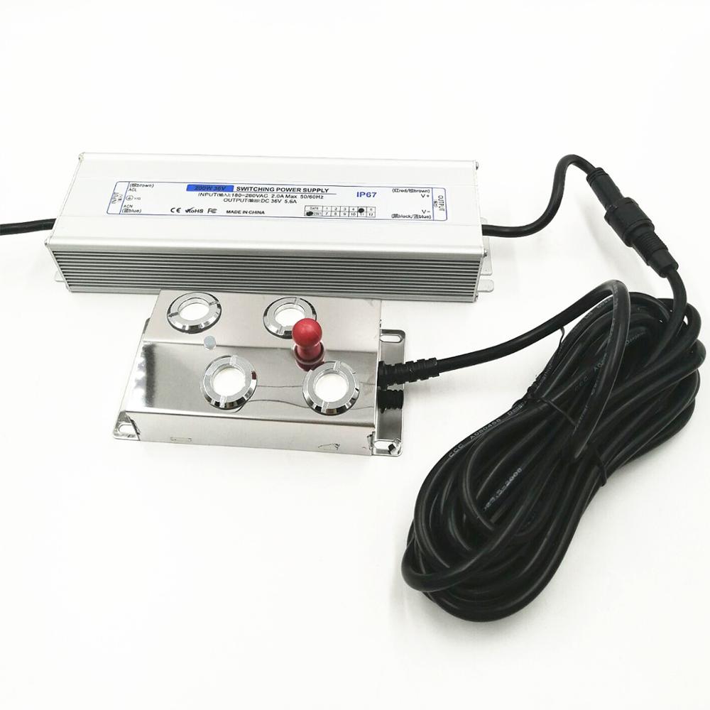 Ультразвуковой увлажнитель воздуха DC48V 4 Head с водонепроницаемым источником питания 220 В, 2 кг/ч, распылитель тумана, промышленный туманообразователь EU/AU/UK/US