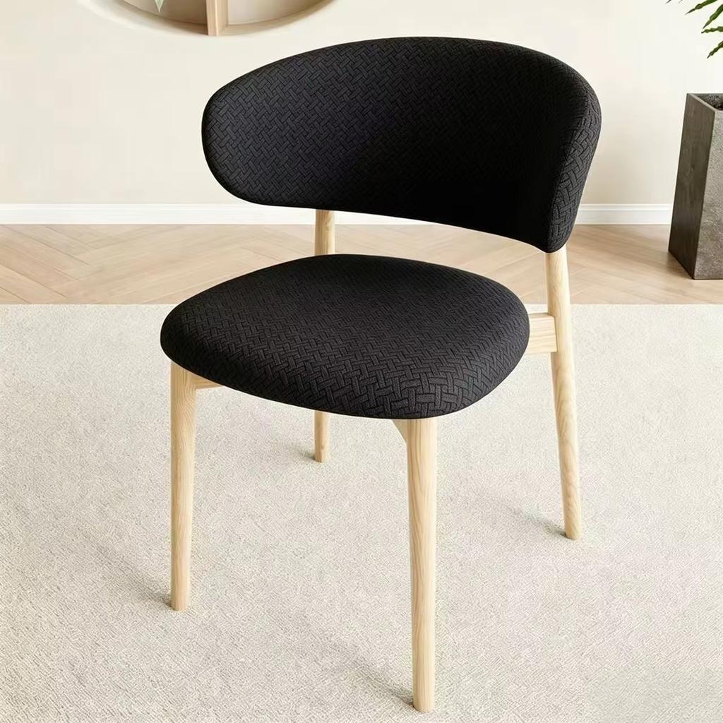 C Shaped Backrest Chair Cover High Elastic Split Wood Chair Protector Dustproof Seat Slipcover For Home Decoration