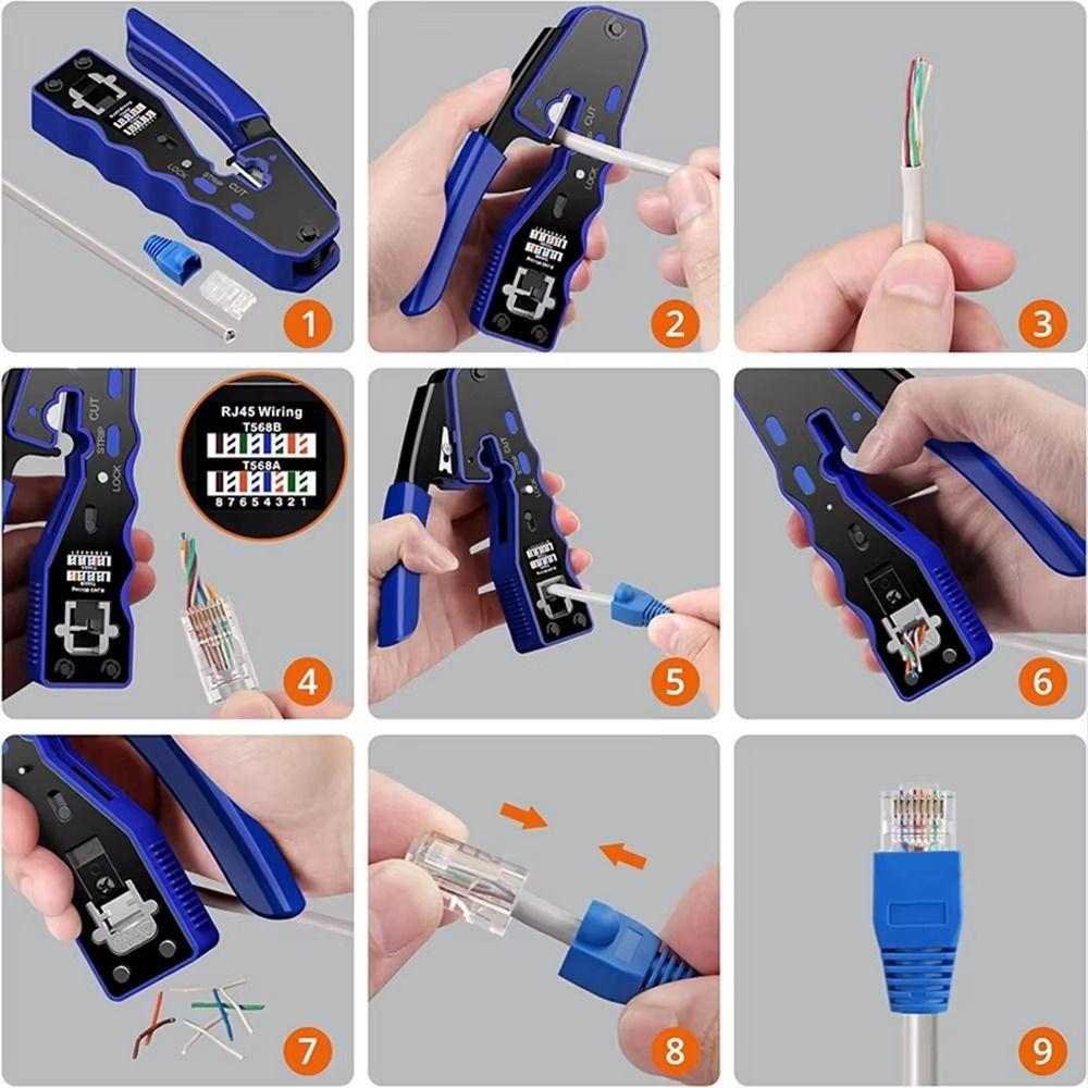Stripping Function RJ45 Crimping Pliers Tool Wire Stripper Tools  Wire Connecting Tools