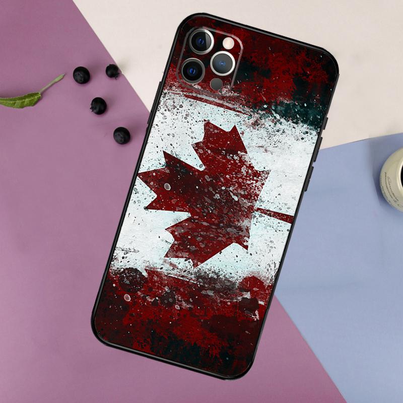 Canada Canadian Flag Phone Case For iPhone 17 16 15 14 11 12 13 Pro Max Plus 12 13 mini 16e 17 Air Bumper Cover