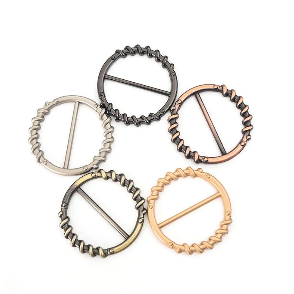 Hijab Scarf Clip Clothing Corner Knotted Buckles Round Metal Scarf Buckle Girls