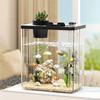 Plastic Tabletop Fish Tank Transparent Hydroponic Planter Fish Tank  for Water Grass Fishes