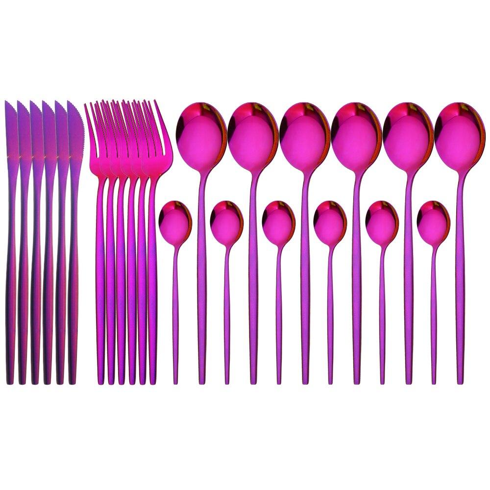 24 шт., мятно-золотой набор столовой посуды, нож, вилка, кофейная ложка, столовые приборы, столовые приборы в стиле вестерн из нержавеющей стали, столовые приборы, столовое серебро